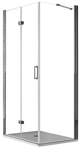 Box Doccia angolare 70x70 cm 1 anta a Libro in Cristallo trasparente 6mm H195 Bonussi Noemi