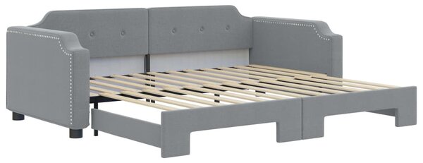 VidaXL Divano letto estraibile Grigio chiaro 90x200 cm Tessuto