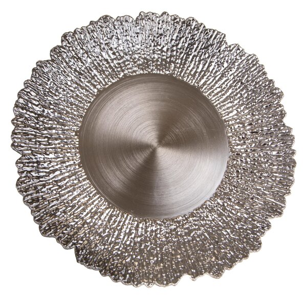 Set 6 Sotto Piatti Decorativi Corallo 33 cm Champagne
