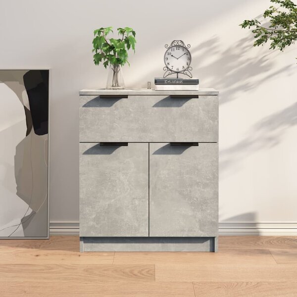 Credenza con 6 Cassetti Grigio da Cucina o Salone Cassettiera Bassa