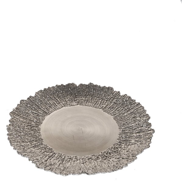 Set 6 Sotto Piatti Decorativi Corallo 33 cm Champagne