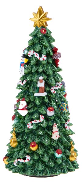 Albero di Natale con musica e movimento 21 cm in Resina