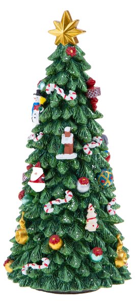 Albero di Natale con musica e movimento 21 cm in Resina
