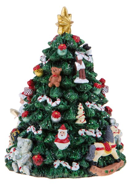 Albero di Natale con musica e movimento 16,5 cm in Resina