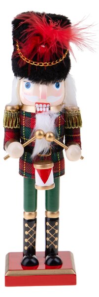 Set 2 Schiaccianoci di Natale con Tamburo H25 cm in Legno