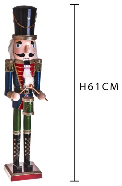 Schiaccianoci Natalizio H61 cm in Legno