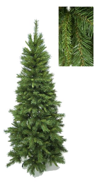 Albero di Natale Artificiale H230 cm Abete Mixed Slim 1227 Tips Verde