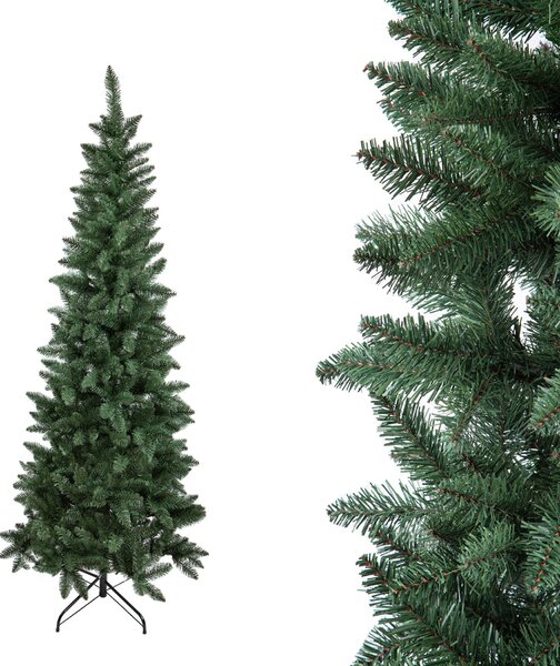 Albero di Natale Artificiale H180 cm Abete Douglas Slim 465 Tips Verde