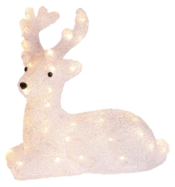 Renna con 50 Led H32 cm in Plastica