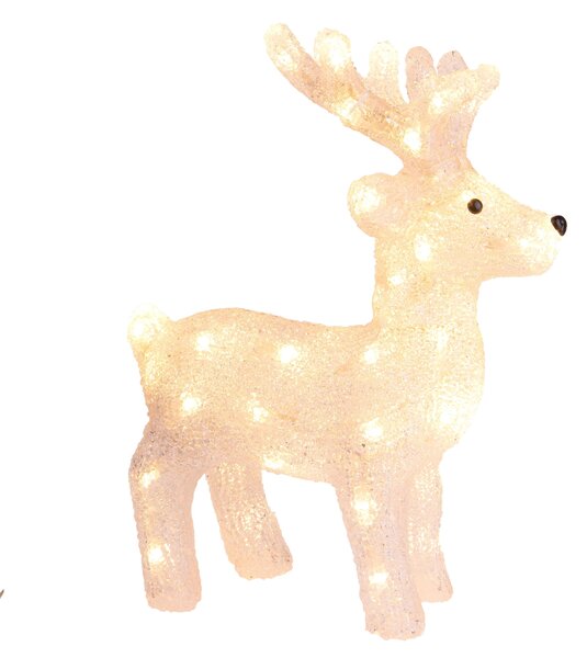 Renna con 50 Led.H38 cm in Plastica