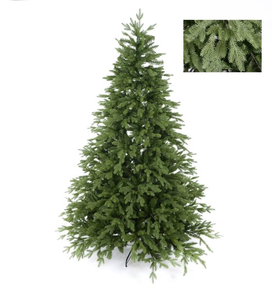 Albero di Natale Artificiale H198 cm Abete Cervino con 1200 Tips Verde