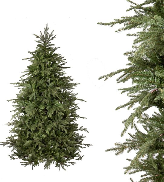 Albero di Natale Artificiale H198 cm Abete Gran Sasso 2346 Tips Verde
