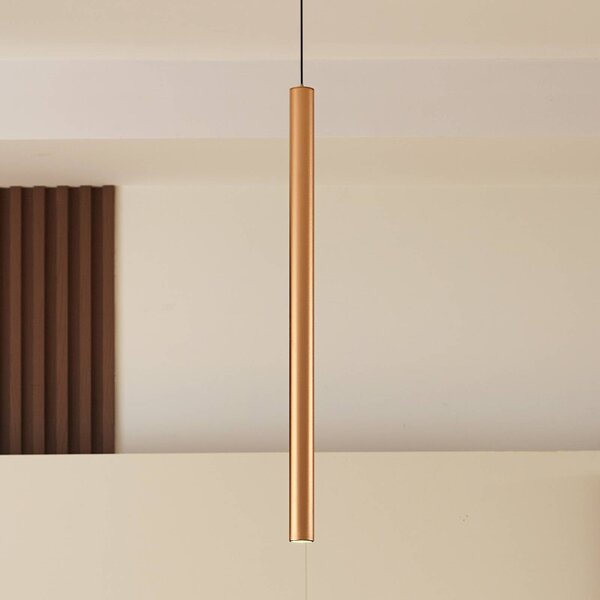 Lindby Lampada a sospensione LED Lumaro, oro, 55 cm, 48V, dimmerabile