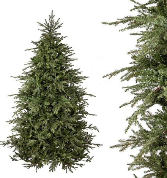 Albero di Natale Artificiale H260 cm Abete Gran Sasso 4681 Tips Verde