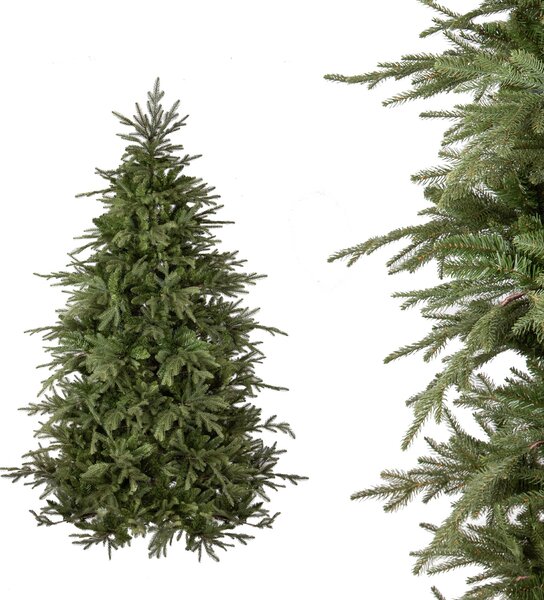 Albero di Natale Artificiale H198 cm Abete Gran Sasso 2346 Tips Verde