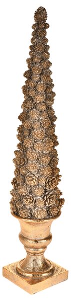 Albero Su Piedistallo H54 cm Oro
