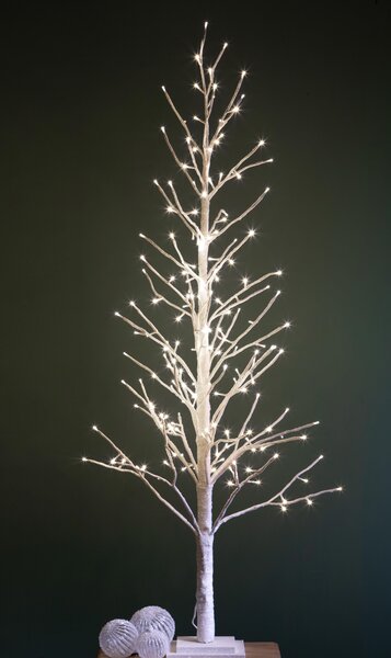 Faggio H180 cm con 270 Led e Movimento per interno Bianco