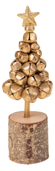 Set 2 Coni Decorativi 22 cm con Campanelle Oro