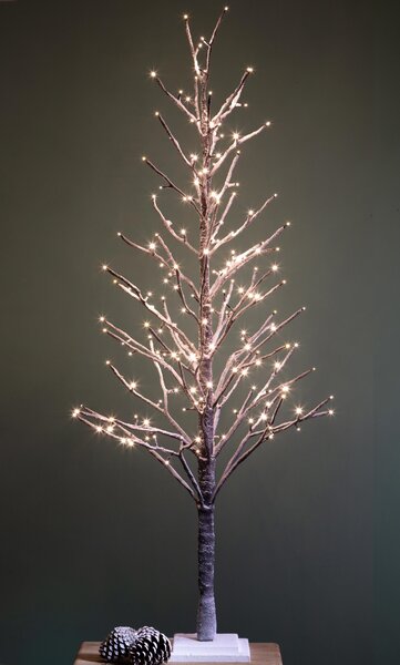 Faggio H180 cm con 270 Led e Movimento per interno Marrone