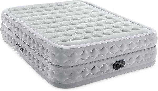 Letto gonfiabile - Comodo per dormire - Dotato di pompa integrata - Dimensioni: 152x203 cm - Colore: grigio