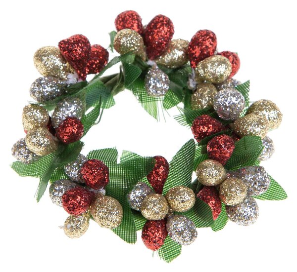 Set 12 Giro Candela con Glitter Ø7 cm