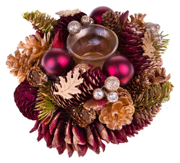 Set 2 Centro Tavola Natale con Quercia Ø22 cm
