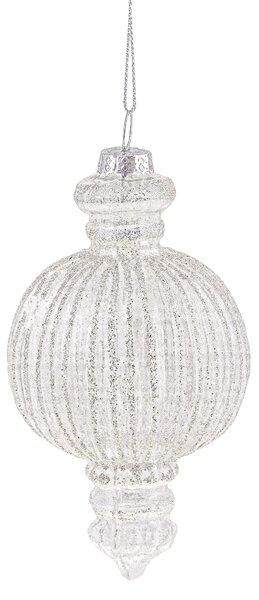 Set 4 Decoro con Glitter H13,3 cm Champagne