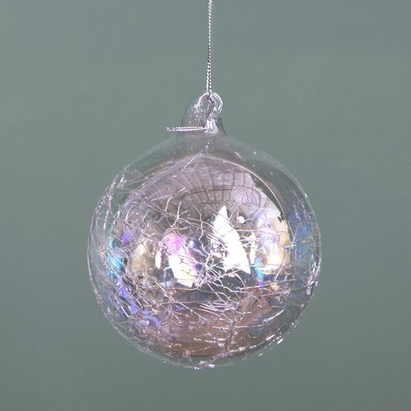 Set 8 Palline Decorative per Albero di Natale Iridescente Ø10 cm Clear