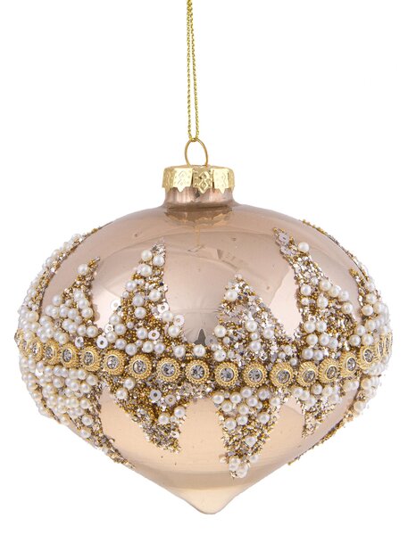 Set 4 Cipolla diamond Ø10 cm Champagne