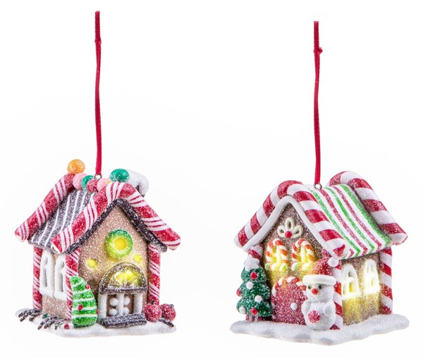 Set 4 Casette con Led H6,5 cm