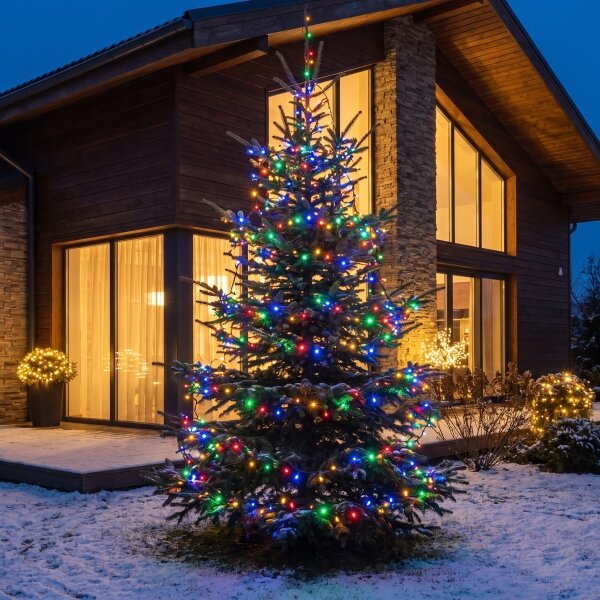 BRILAGI - Catena luminosa natalizia LED per esterni 700 LED/8 funzioni 75 m IP44 multicolore