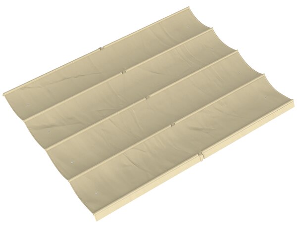 Telo Pergola per Esterni 392x350 cm Anti UV con 8 Fori di Drenaggio in Poliestere Beige