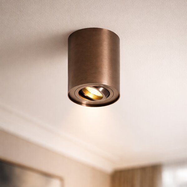 Faretto da soffitto moderno bronzo scuro orientabile e girevole - Rondoo Up