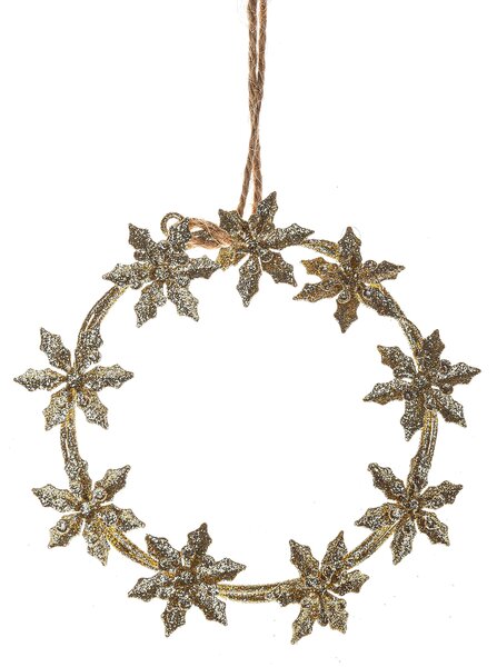 Set 6 Mini Coroncina con Stelle Ø11 cm Oro