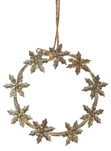 Set 6 Mini Coroncina con Stelle Ø11 cm Oro