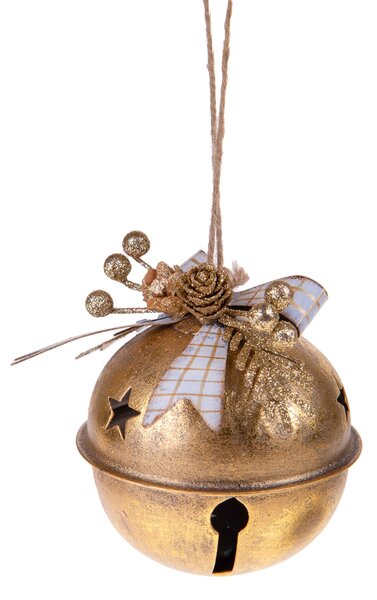 Set 2 Campanaccio con Fiocco 10 cm Oro