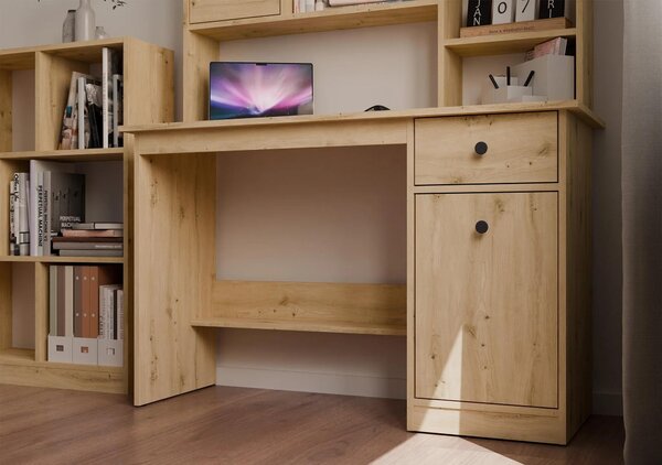 Scrivania Chester In Rovere Artisan Con 1 Cassetto - Mobile Da Ufficio