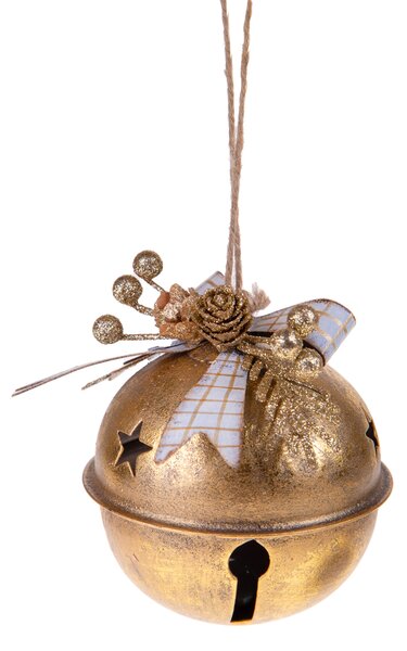 Set 2 Campanaccio con Fiocco 10 cm Oro
