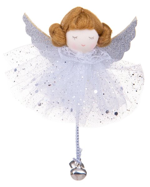 Set 12 Angeli con Tulle 13Hcm Siver