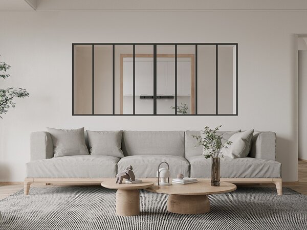 Vetrata Atelier L240 x H105 cm (L x H) in Alluminio termolaccato Nero - BAYVIEW