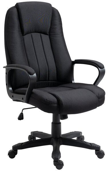 Vinsetto Poltrona da Ufficio Massaggiante ad Altezza Regolabile, 60x74x106-116cm, Nera|Aosom