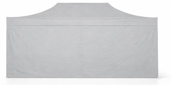 Gazebo pieghevole 4x8 m ALU Premium – profilo esagonale 50 mm, raccordi in metallo, telo 450 g/m², 4 pareti laterali chiuse, borsa con ruote - Grigio