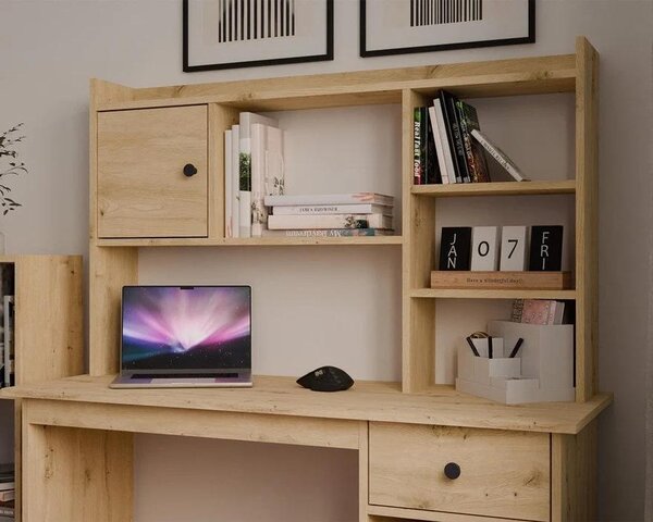 Prolunga per scrivania da 120 cm ARTISAN OAK - Libreria a 1 anta per documenti