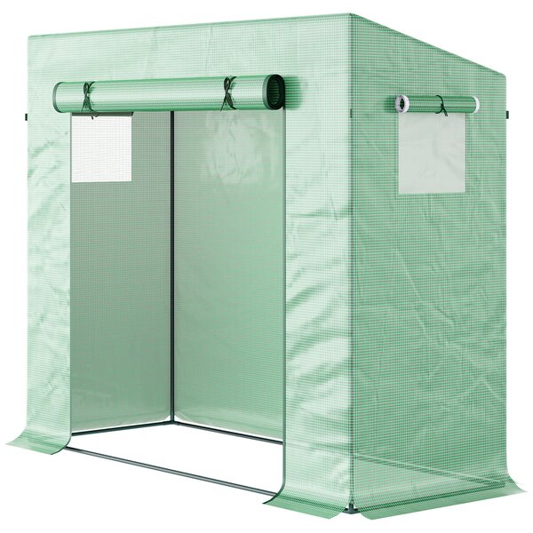 Serra Outsunny, 200 x 76 x 168 cm, serra in plastica con porta a rullo