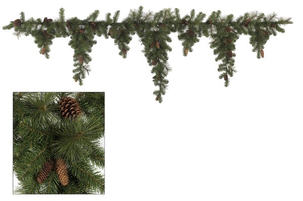 Ghirlanda di Pigne con Drop 333 Tips H270 cm Verde