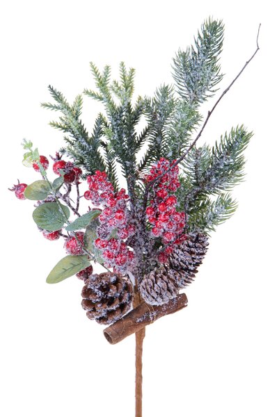 Set 6 Pick Natale con Cannella H41 cm Rosso/Verde