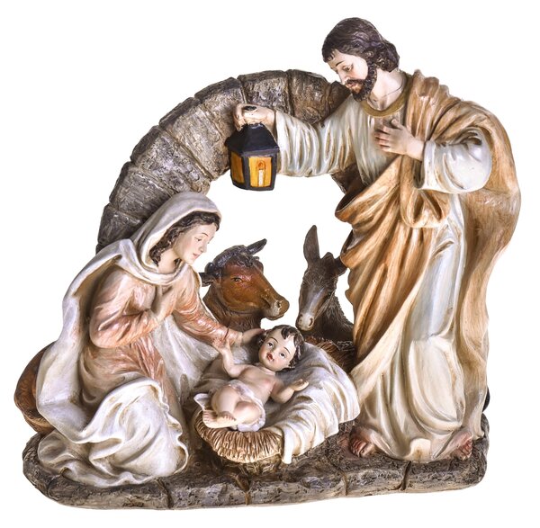 Natività con Grotta H20,5 cm in Resina