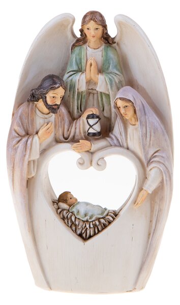 Natività con Angelo H21.5 cm in Resina