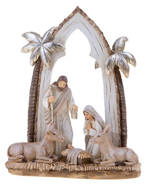 Natività con Palme 22 cm in Resina