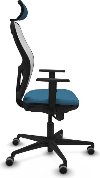 Sedia da ufficio con poggiatesta Piqueras y Crespo 1D036G2 Bianco Verde petrolio